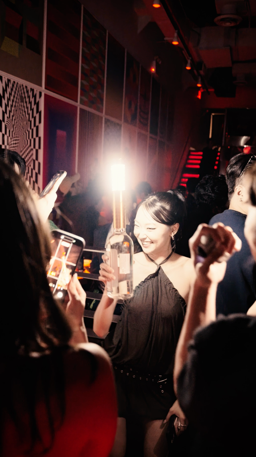 Creators capturing content at a Hanami Nights room